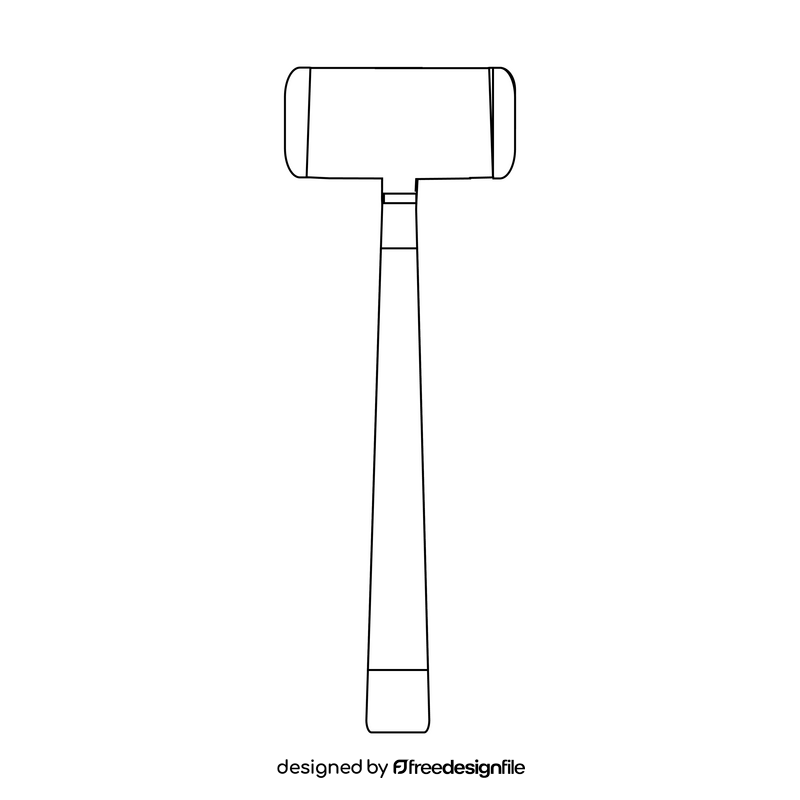 Sledgehammer drawing black and white clipart