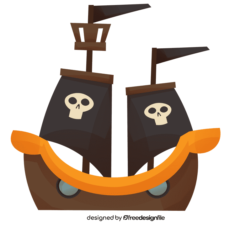 Pirate ship double clipart