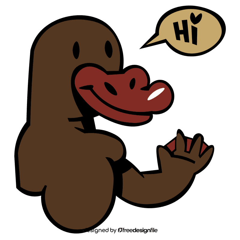 Platypus affable clipart
