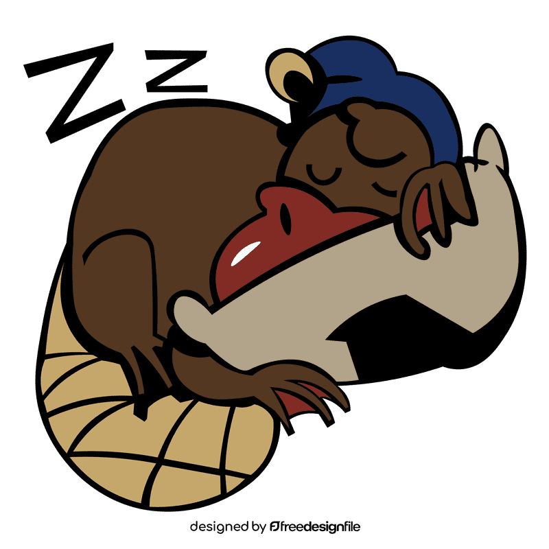 Platypus sleep clipart