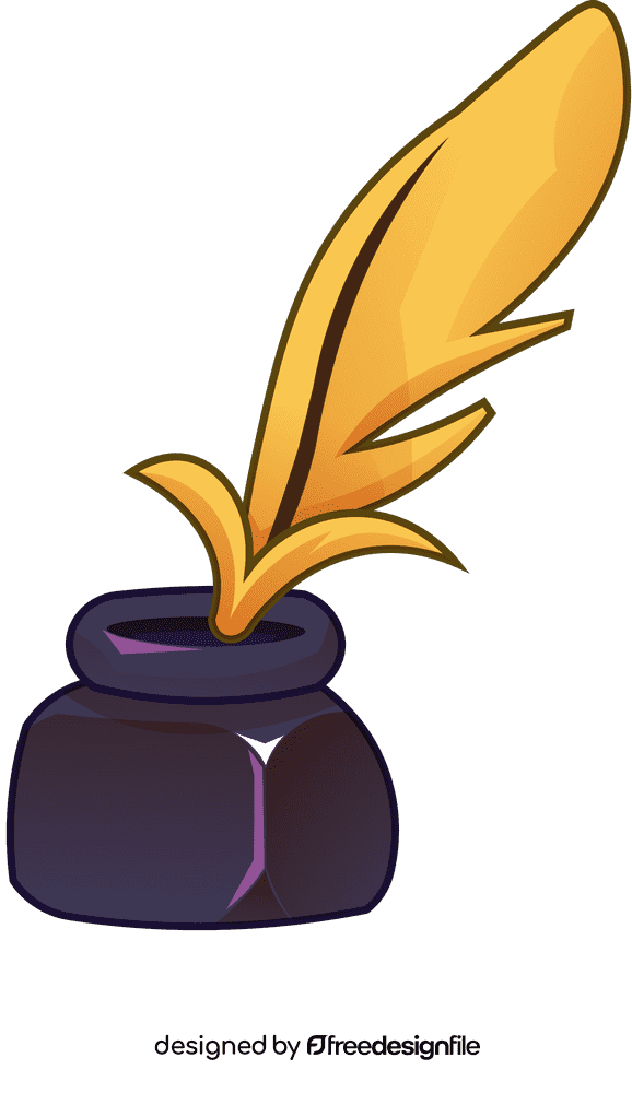 Poetry inkwell clipart