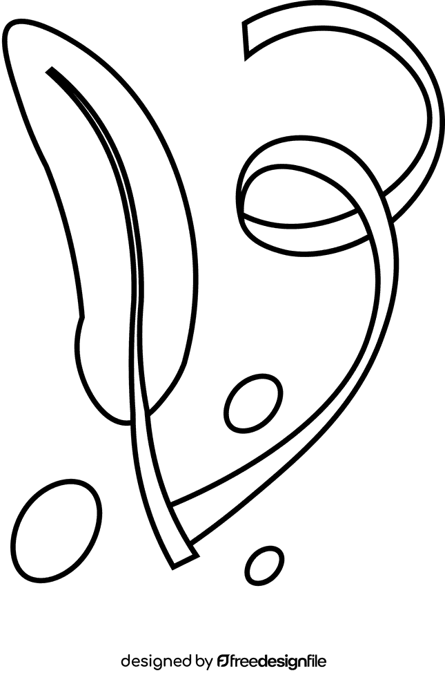 Poetry pen black and white clipart