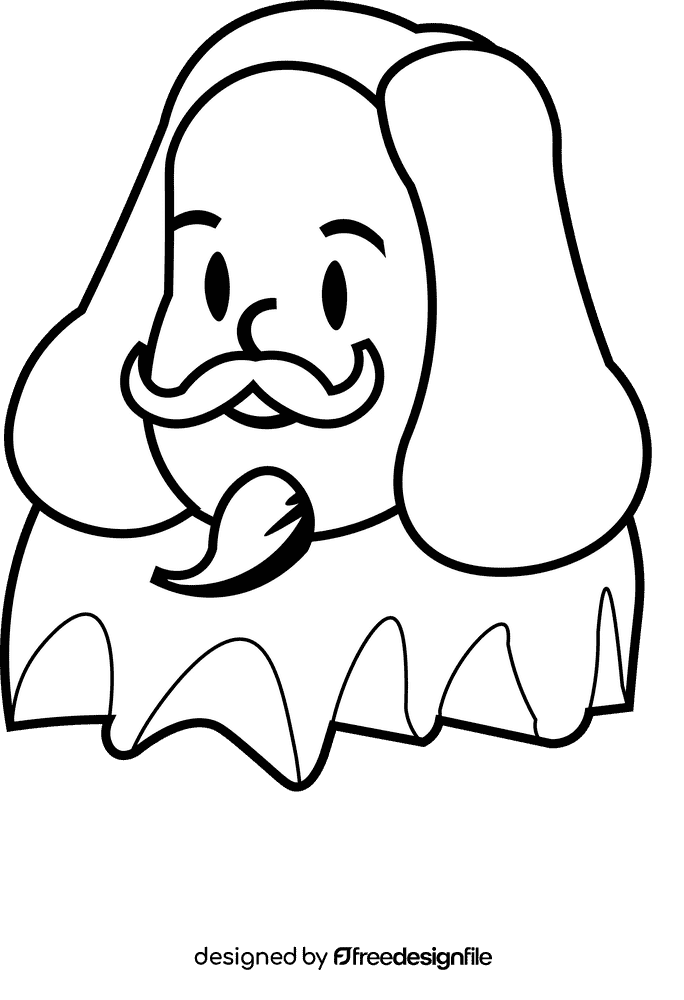 Poetry poet black and white clipart