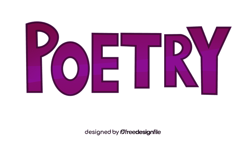 Poetry sign clipart