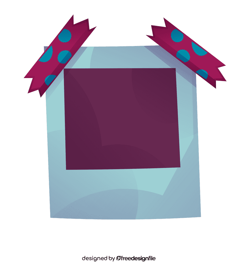Polaroid adhesive tape clipart