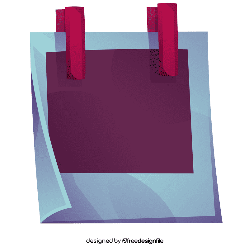 Polaroid clothespins clipart