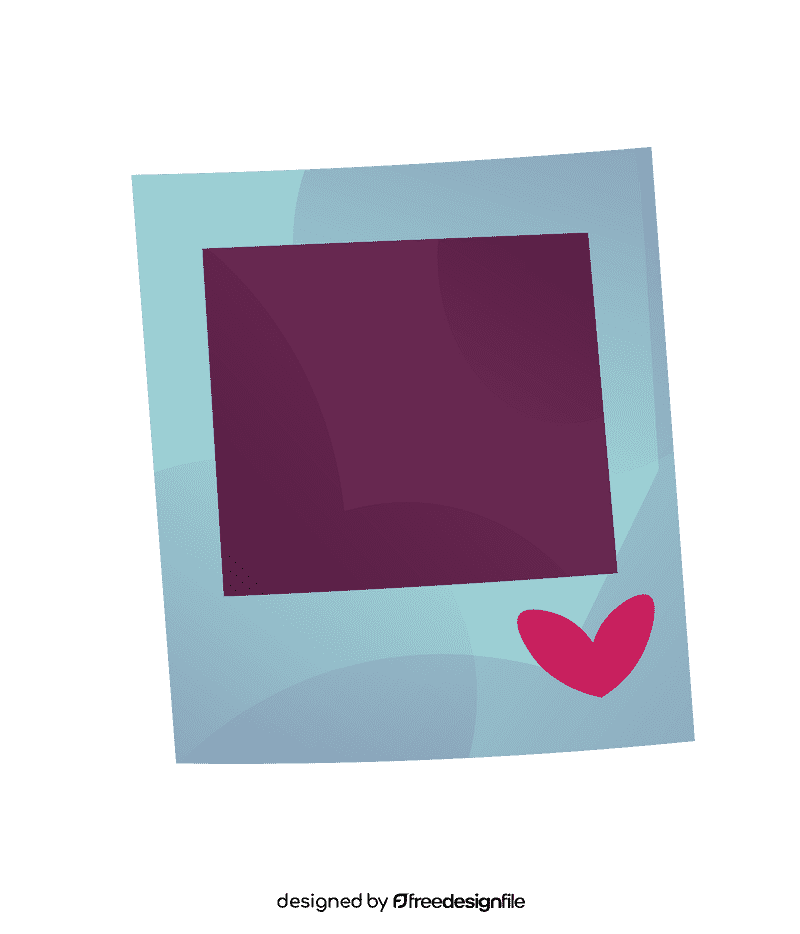 Polaroid heart clipart