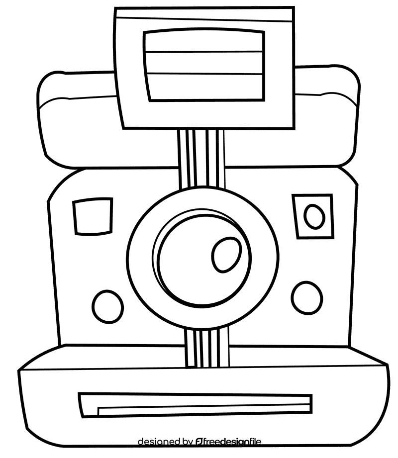Polaroid black and white clipart
