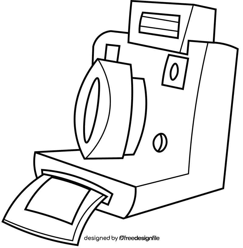 Polaroid black and white clipart