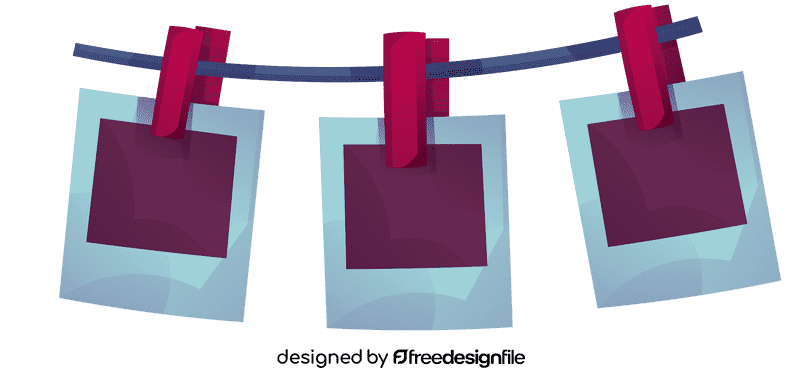 Polaroid triple clipart