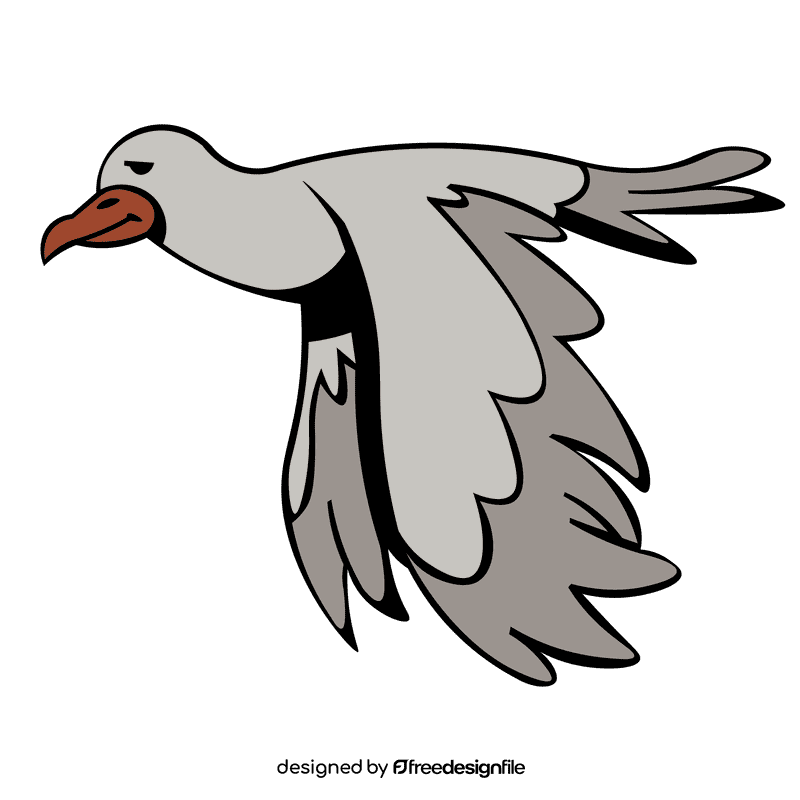 Seagull flying clipart