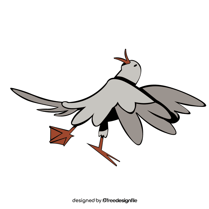 Seagull scared clipart