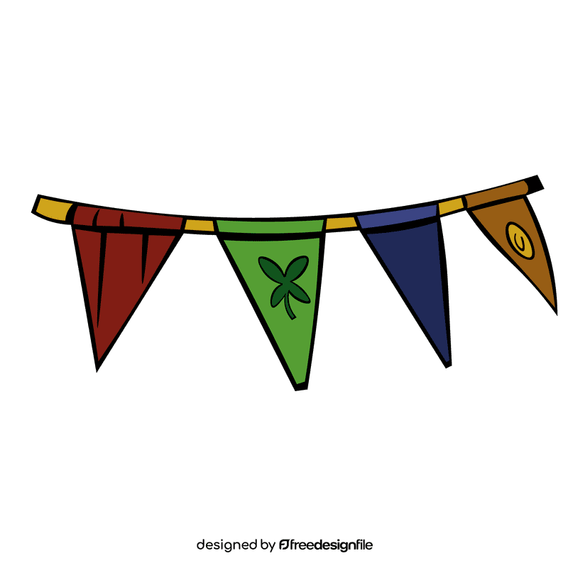 Shamrock flags clipart