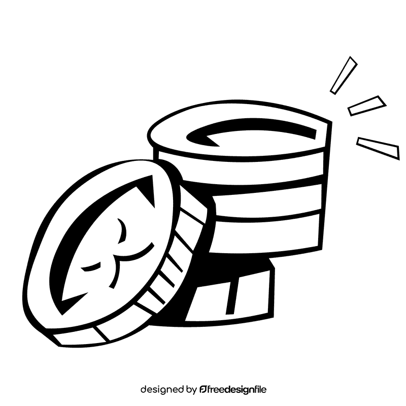 Shamrock gold black and white clipart