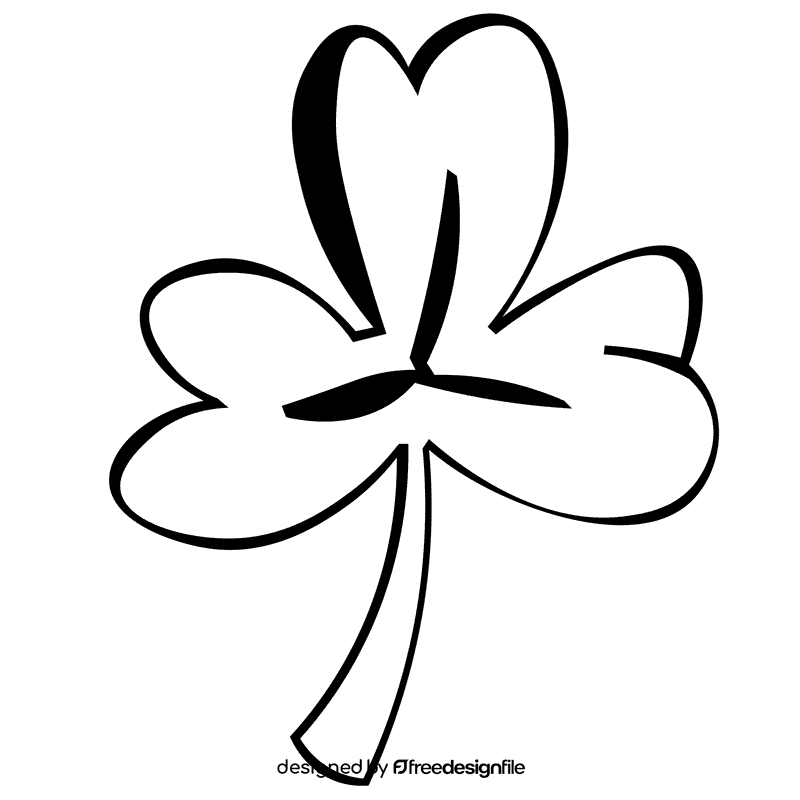 Shamrock green dark black and white clipart