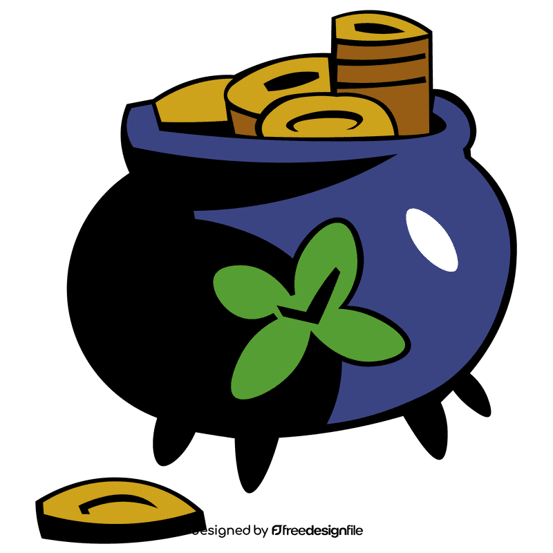 Shamrock pot clipart