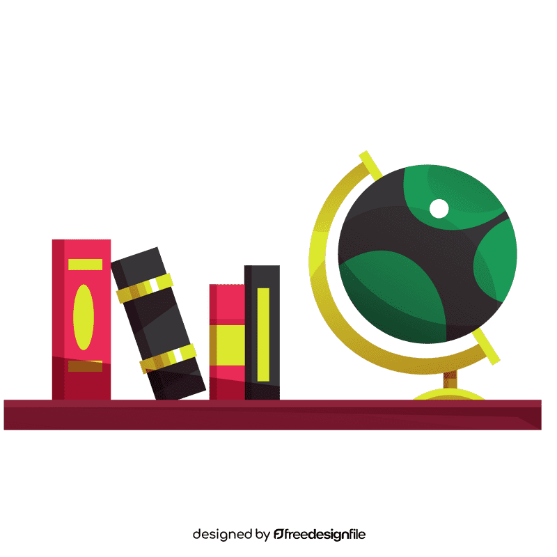 Shelf globe clipart