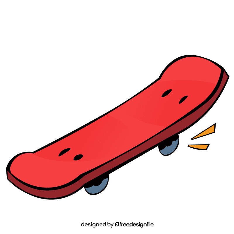 Skateboard red clipart