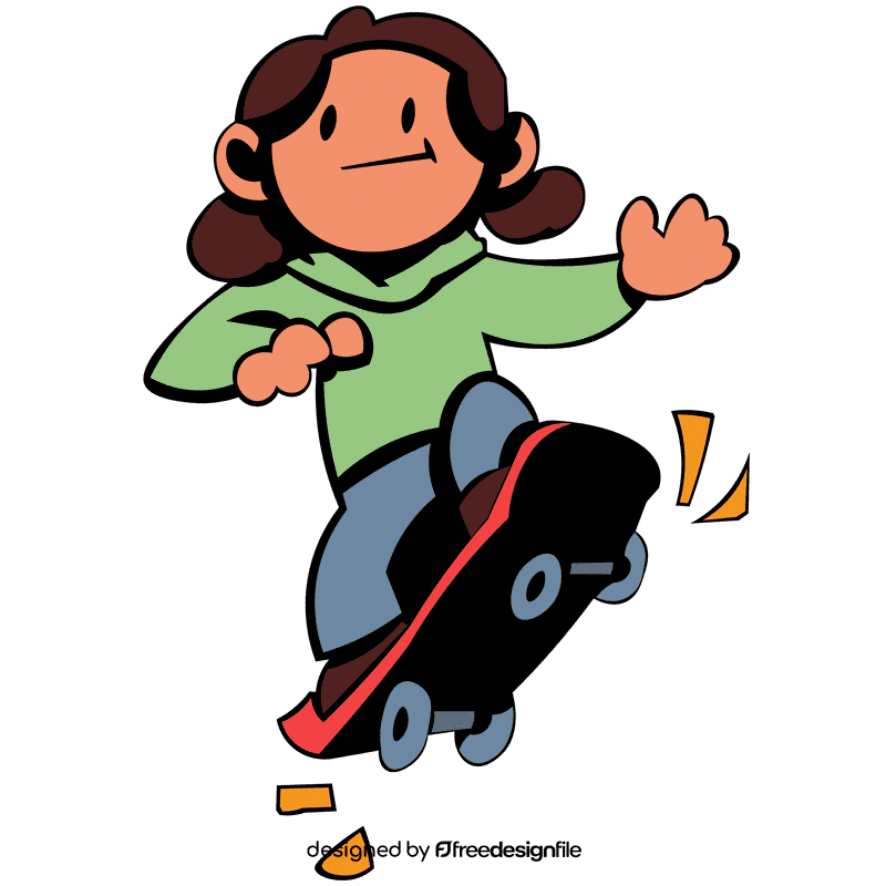 Skateboard rider clipart