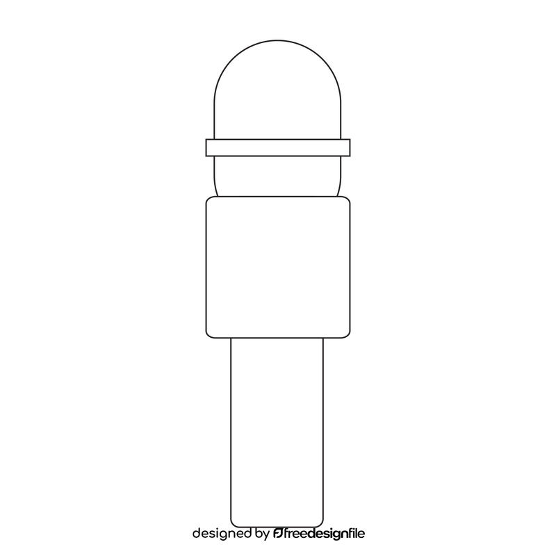 Microphone drawing black and white clipart