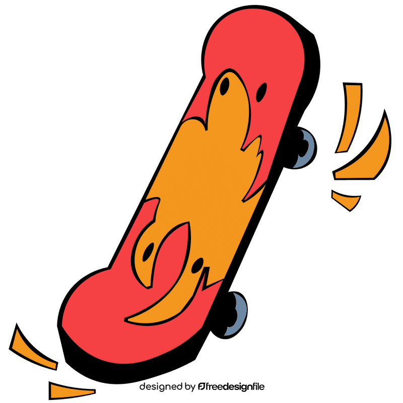 Skateboard splash clipart
