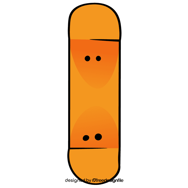 Skateboard yellow clipart