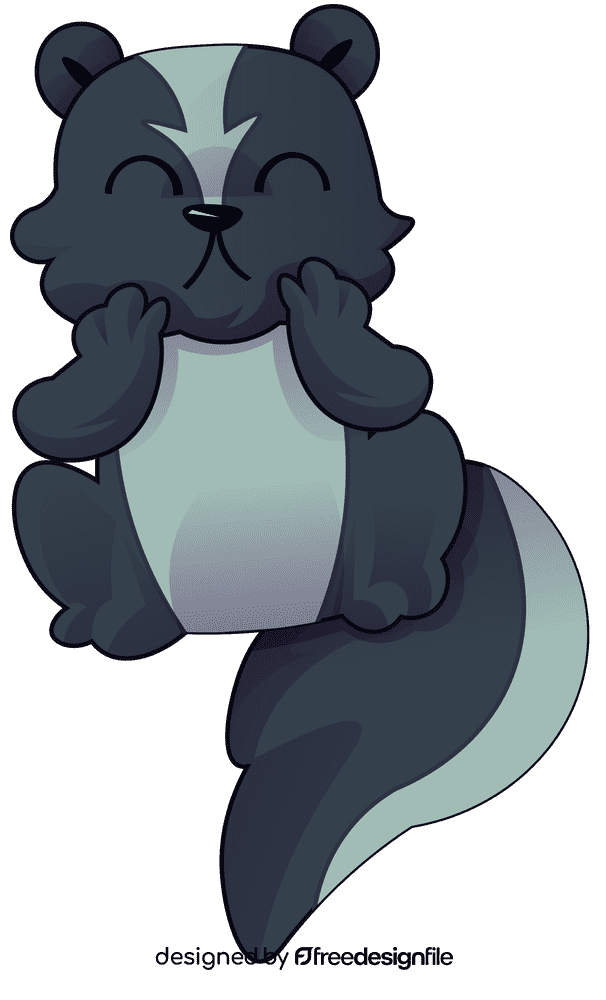 Skunk cute clipart