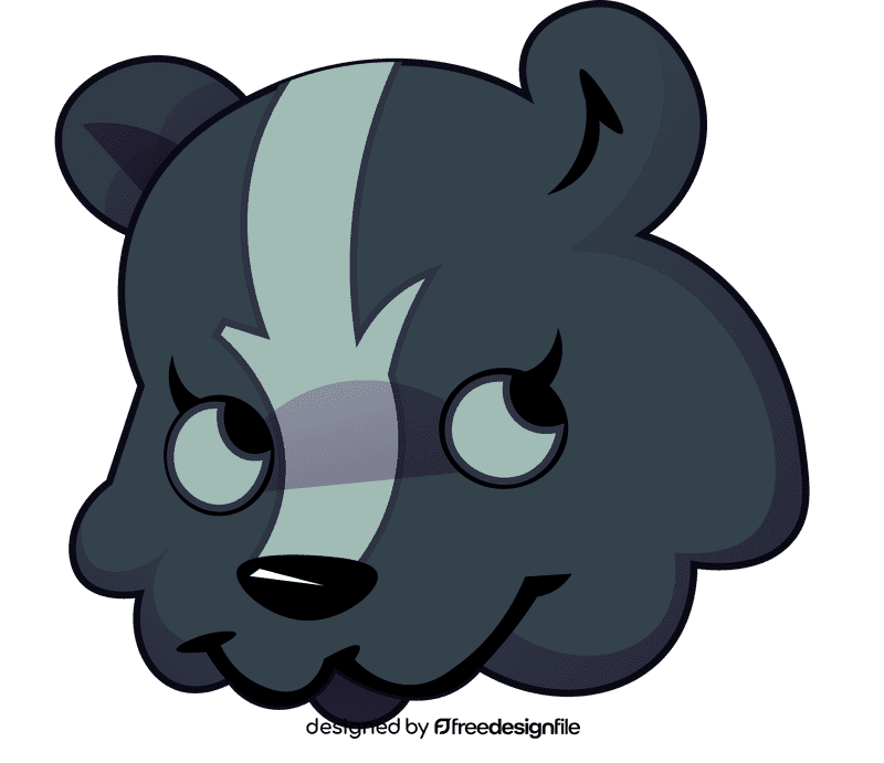 Skunk head clipart