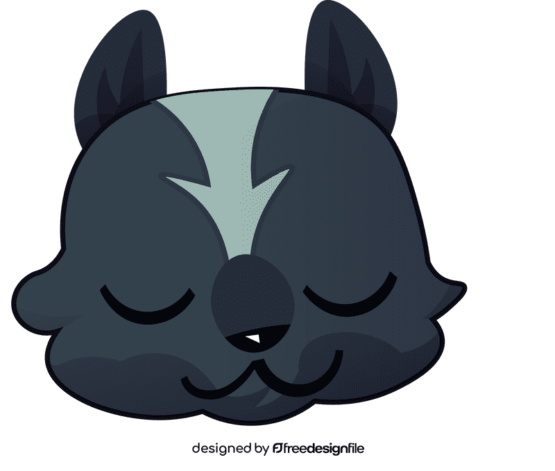 Skunk head clipart