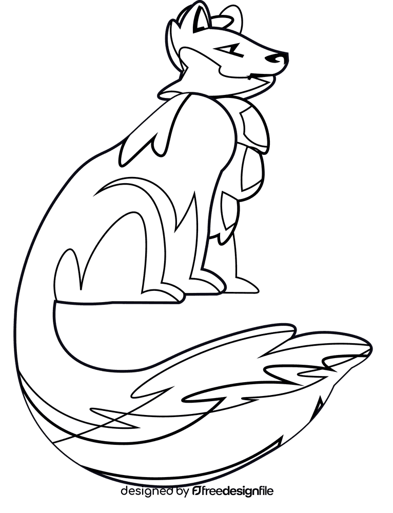 Skunk black and white clipart