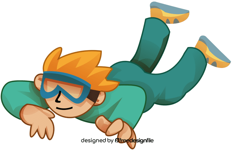 Skydiving diving clipart