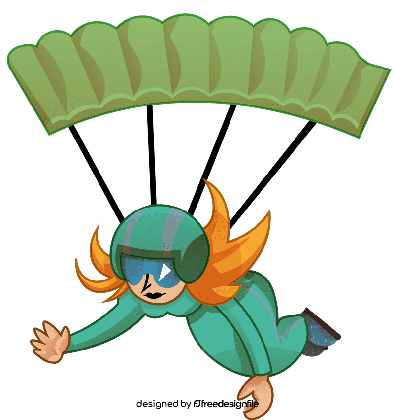 Skydiving jump clipart