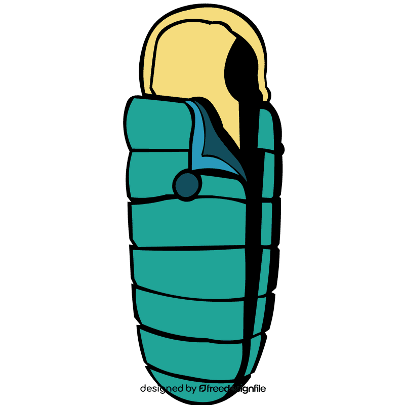 Sleeping bag blue clipart