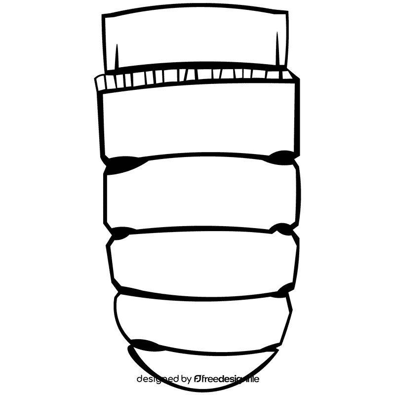 Sleeping bag black and white clipart