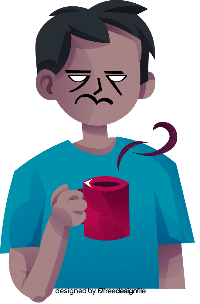 Sleepy coffee clipart