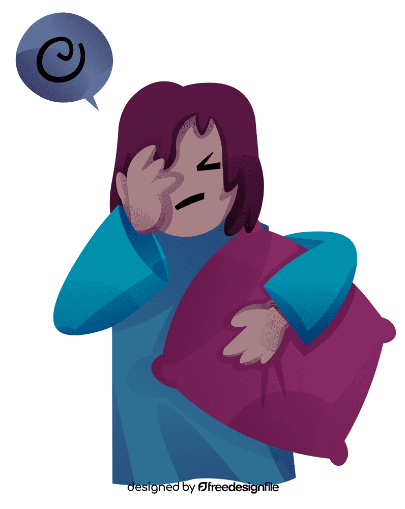 Sleepy confused clipart