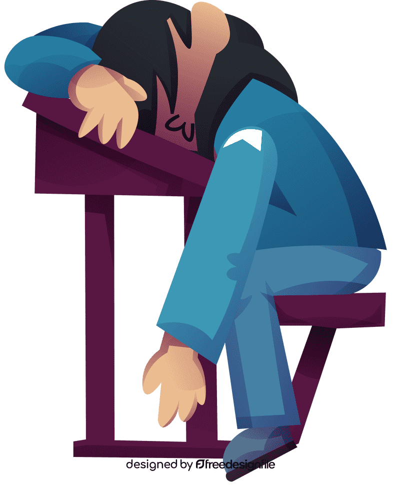 Sleepy school clipart
