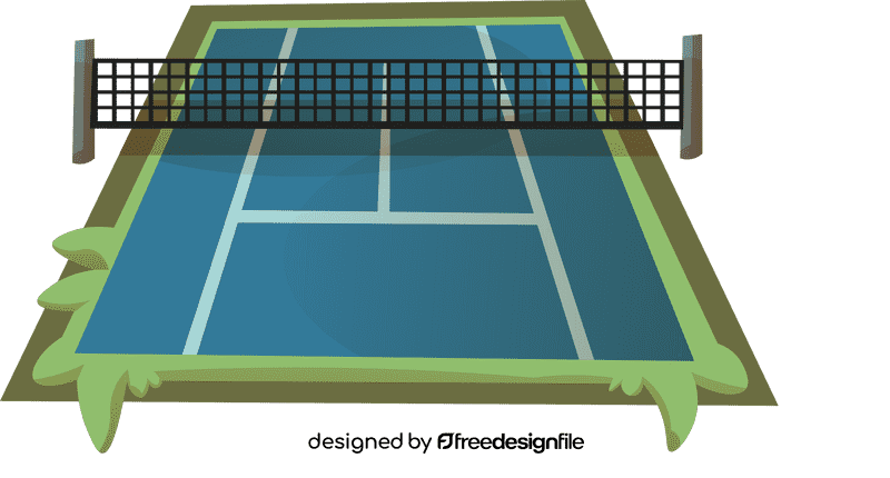 Tennis court perspective clipart