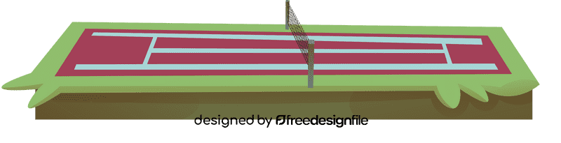 Tennis court profile clipart
