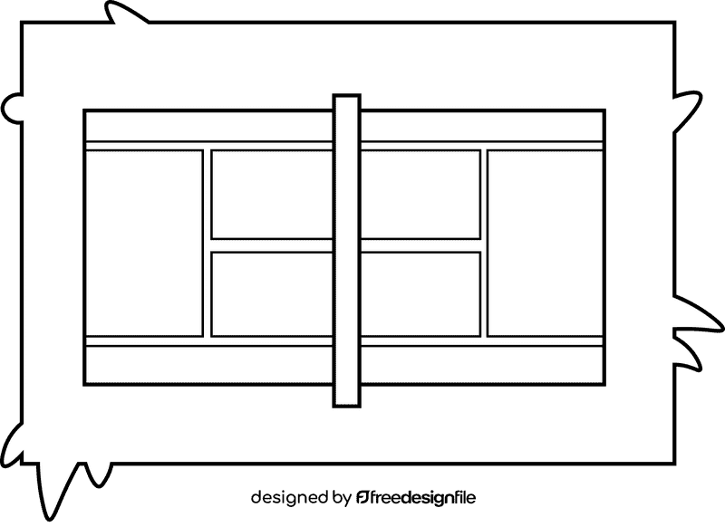 Tennis court upside black and white clipart