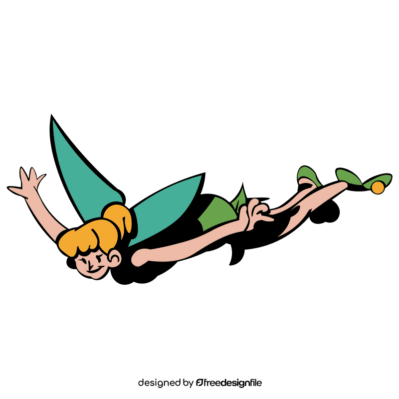 Tinker bell flying clipart