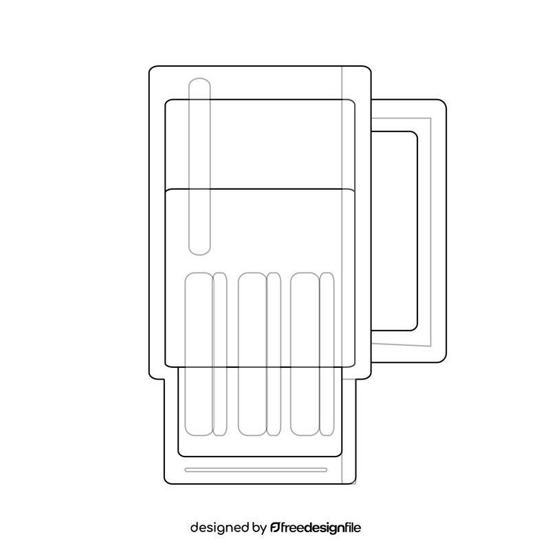 Beer glass drawing black and white clipart