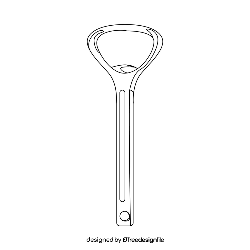 Bottle opener drawing black and white clipart