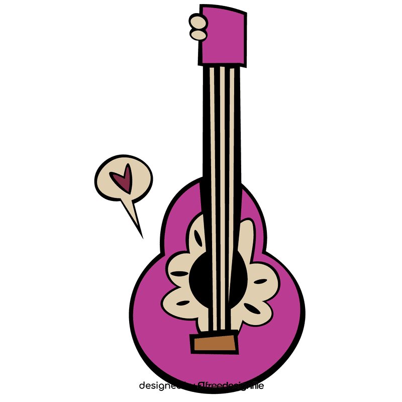 Ukulele pink clipart