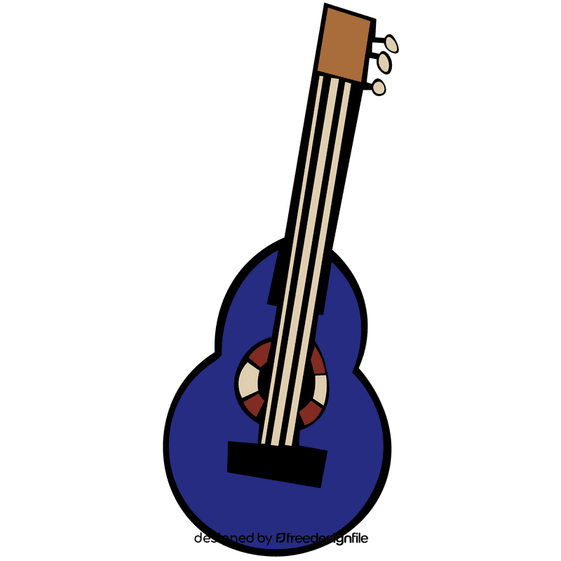 Ukulele three colour clipart