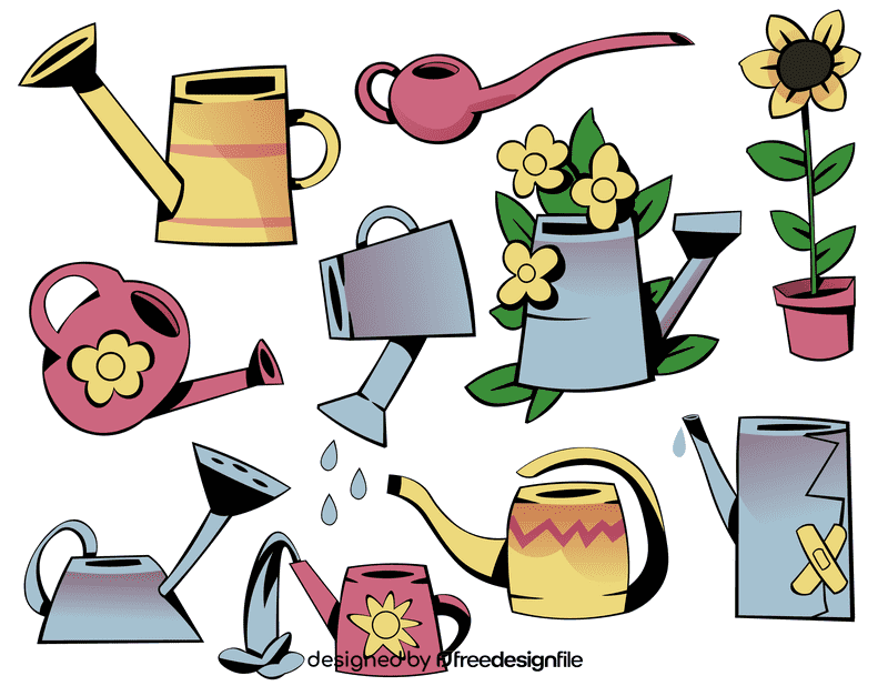Watering can vector
