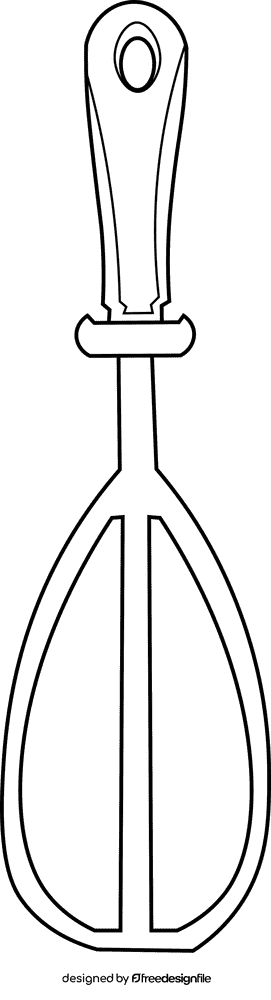 Whisk standart black and white clipart