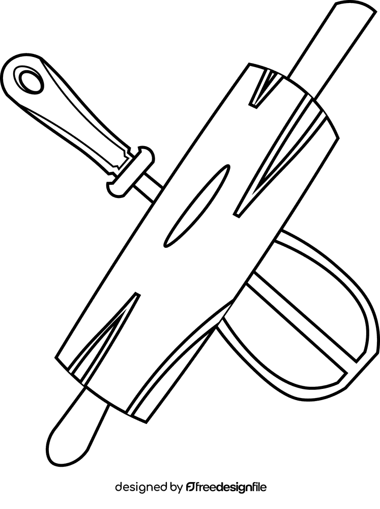 Whisk tools black and white clipart