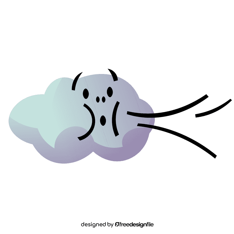 Wind cloud clipart
