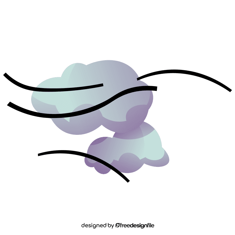 Wind clouds clipart
